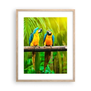 Poster in einem Rahmen aus heller Eiche - Und hast du gehört, dass sie ...? - 40x50 cm