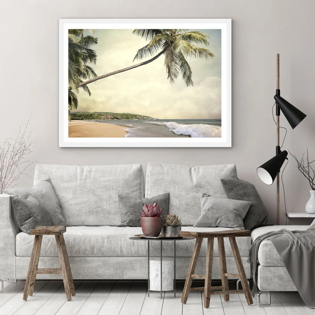 Poster in einem weißen Rahmen - Tropischer Traum - 50x40 cm