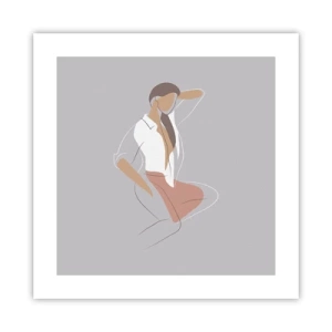 Poster - Umriss der Anmut - 40x40 cm