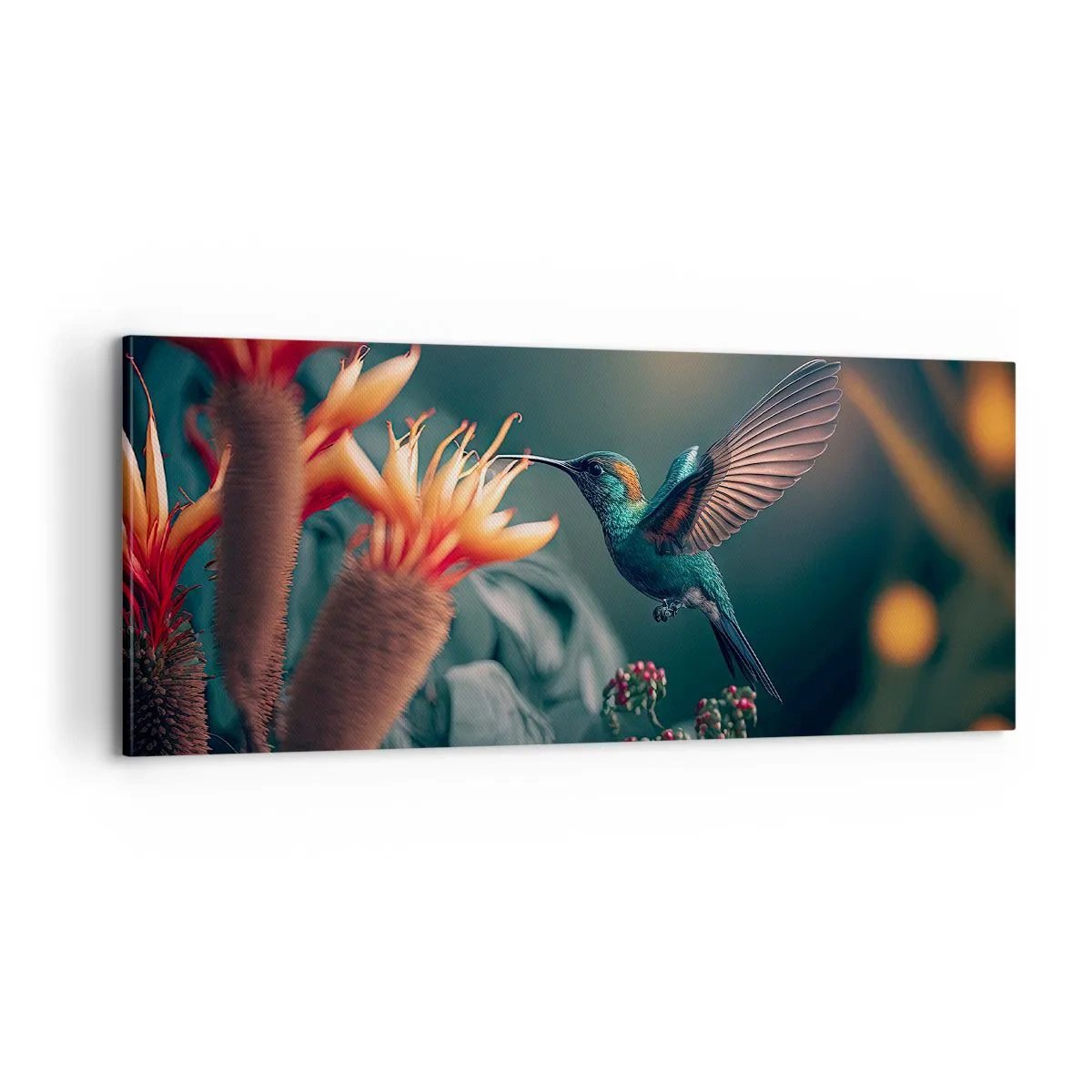 Bild auf Leinwand - Leinwandbild - Wirklich buntes Leben - 100x40 cm