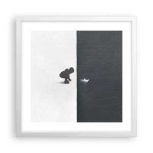 Poster in einem weißen Rahmen - Tolle Expedition - 40x40 cm