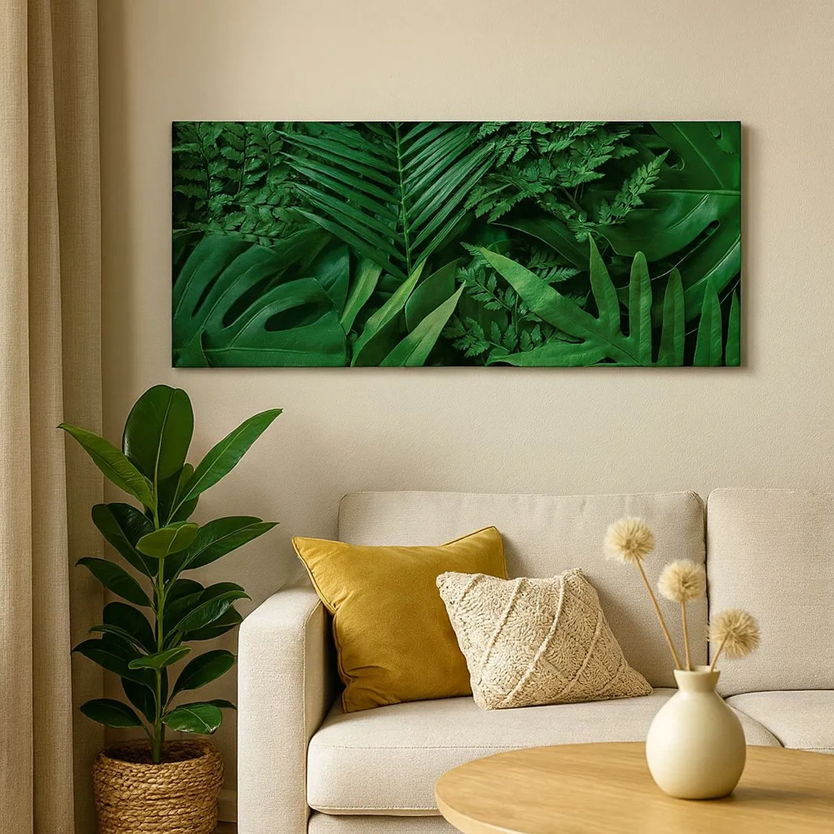 Bild auf Leinwand - Leinwandbild - Eingebettet ins Grüne - 100x40 cm