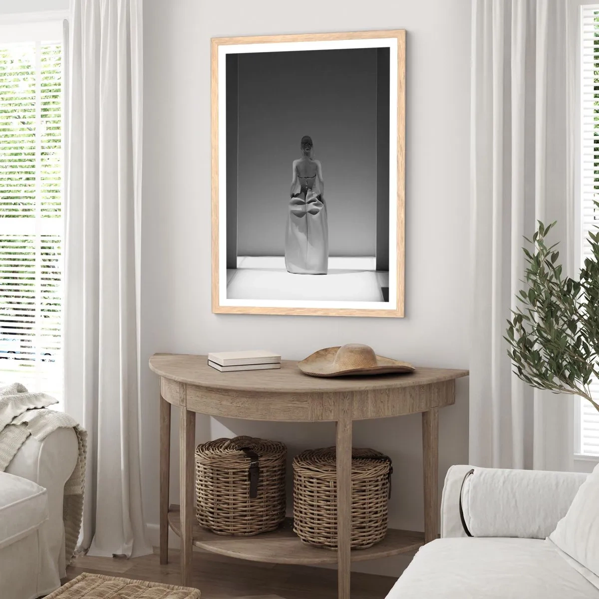 Poster in einem Rahmen aus heller Eiche - Raffinierte Einfachheit - 30x40 cm