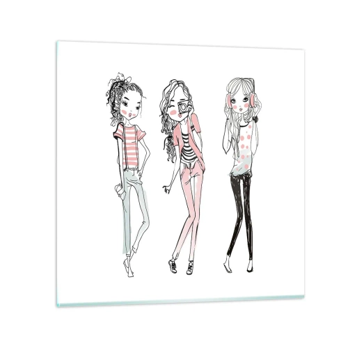 Glasbild - Bild auf glas - Es wird, es wird Spaß machen - 70x70 cm