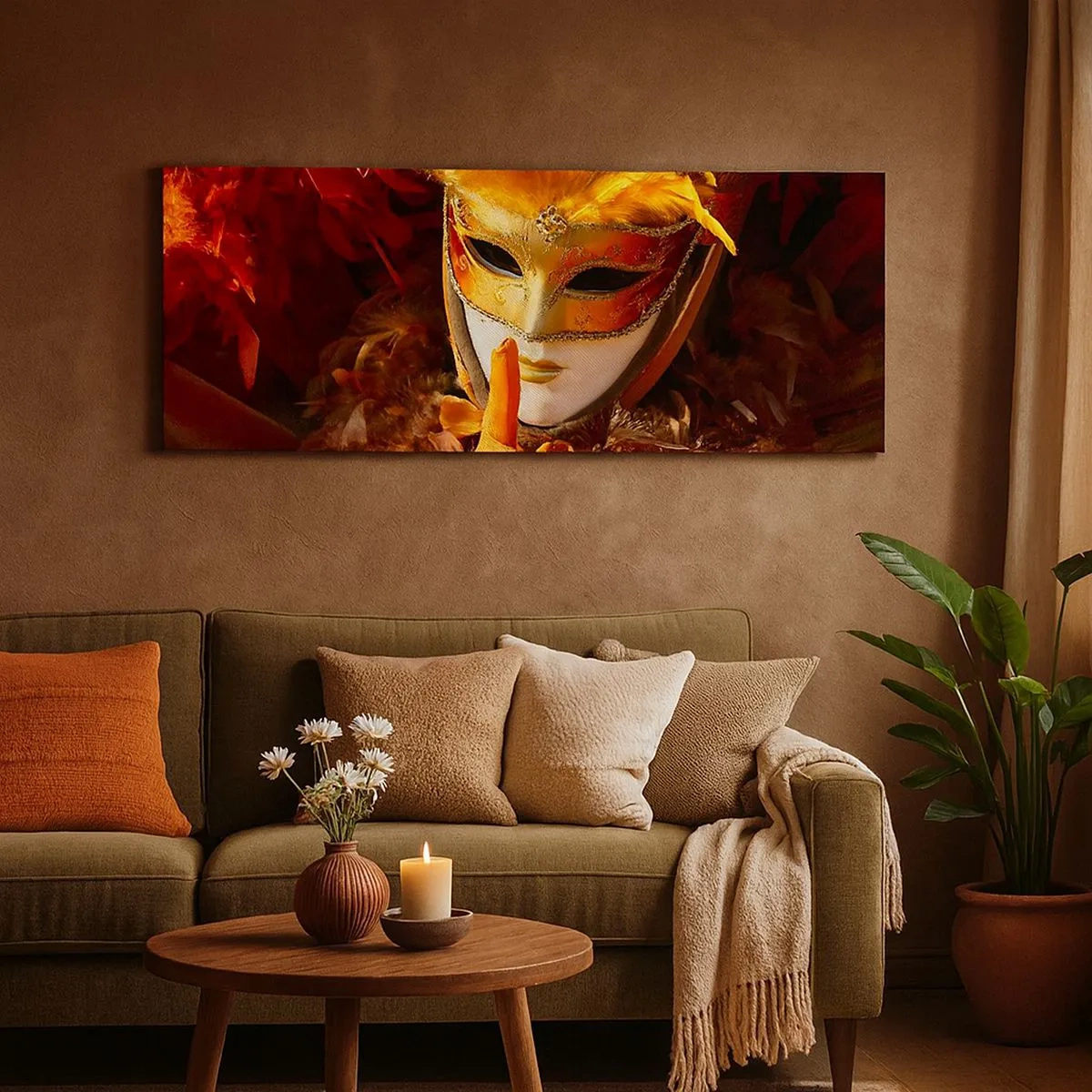 Bild auf Leinwand - Leinwandbild - Geheimnis ist Teil des Spiels - 100x40 cm