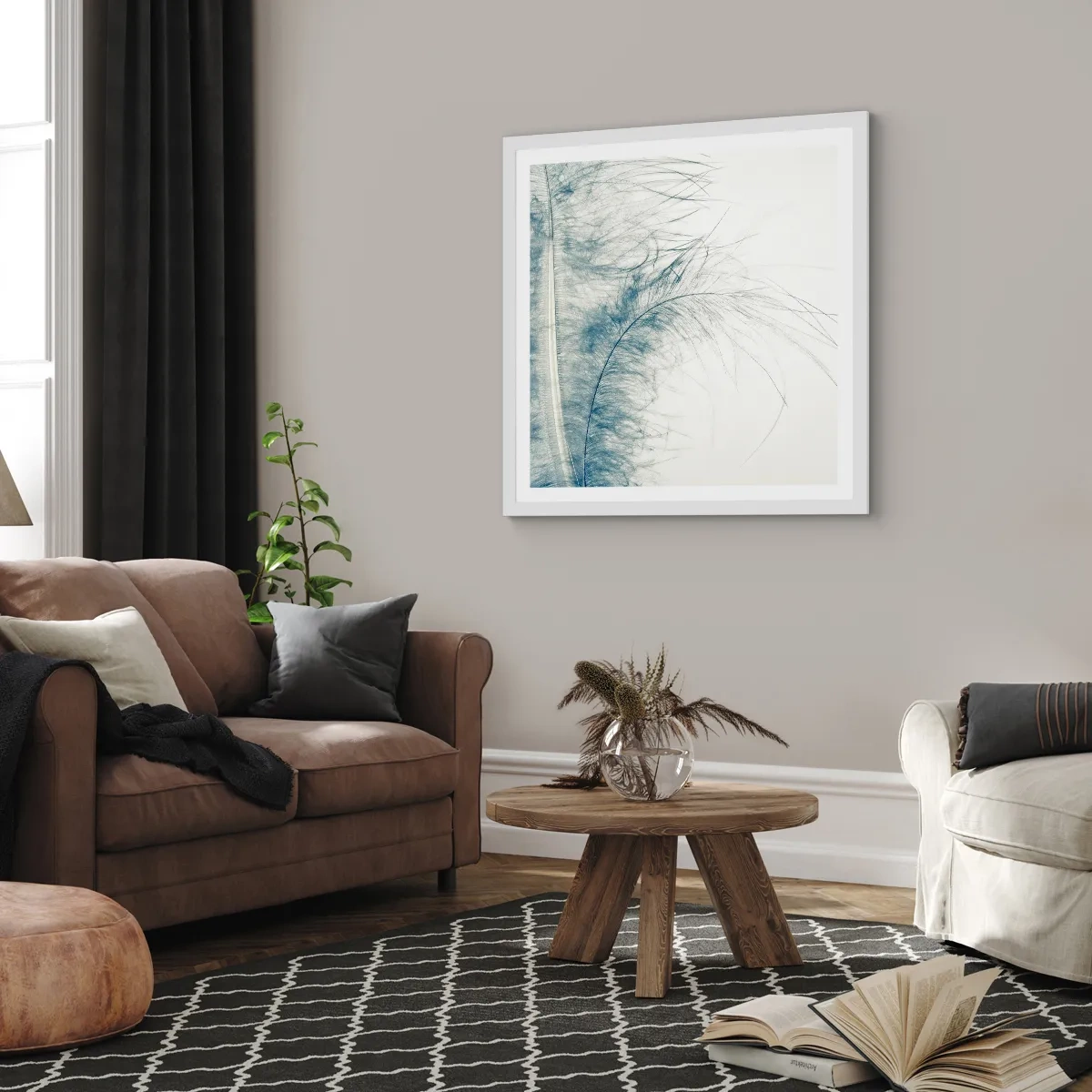 Poster in einem weißen Rahmen - Flüstern der Natur - 60x60 cm