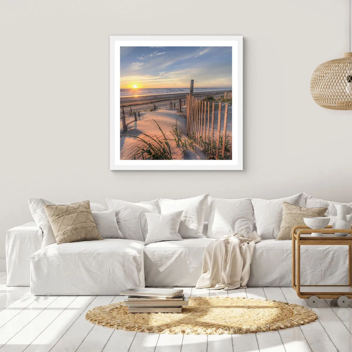 Poster in einem weißen Rahmen - Schein und Schatten des Windes - 30x30 cm