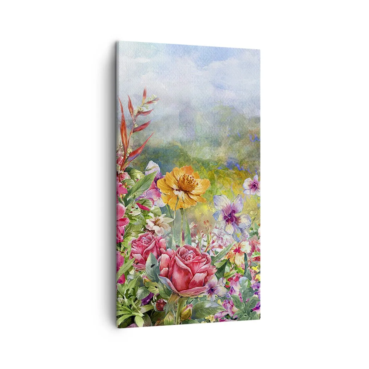 Bild auf Leinwand - Leinwandbild - Ein Garten, der verrückt geworden ist - 45x80 cm