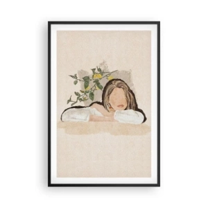 Poster in einem schwarzem Rahmen - Südländische Schönheit - 61x91 cm