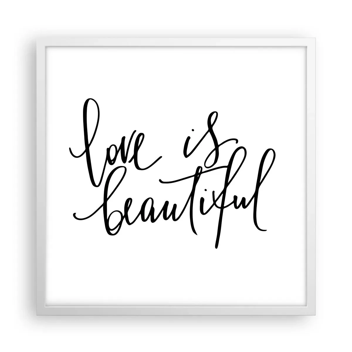 Poster in einem weißen Rahmen - Lies und wiederhol - 50x50 cm