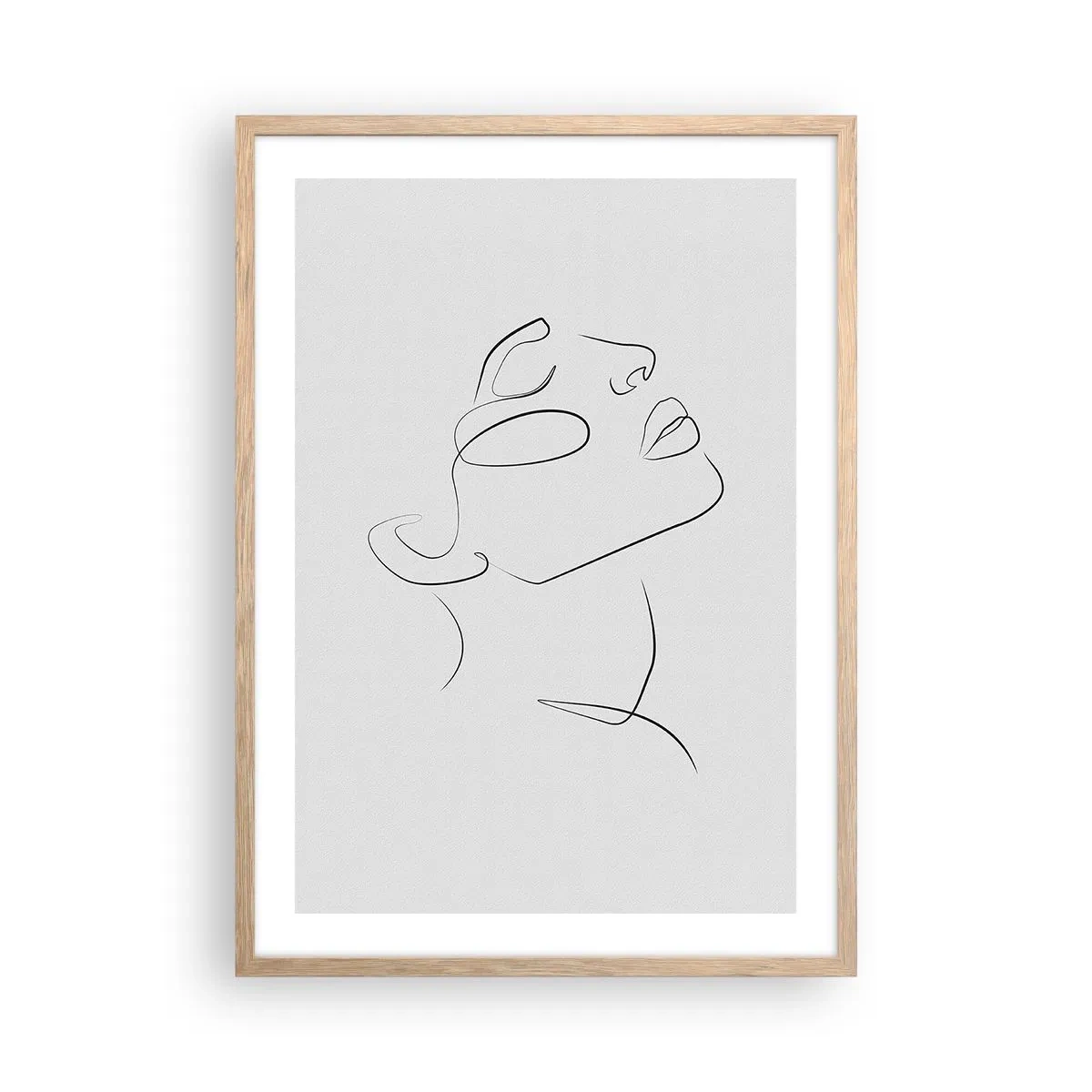 Poster in einem Rahmen aus heller Eiche - Die Drehungen und Wendungen der Träume - 50x70 cm
