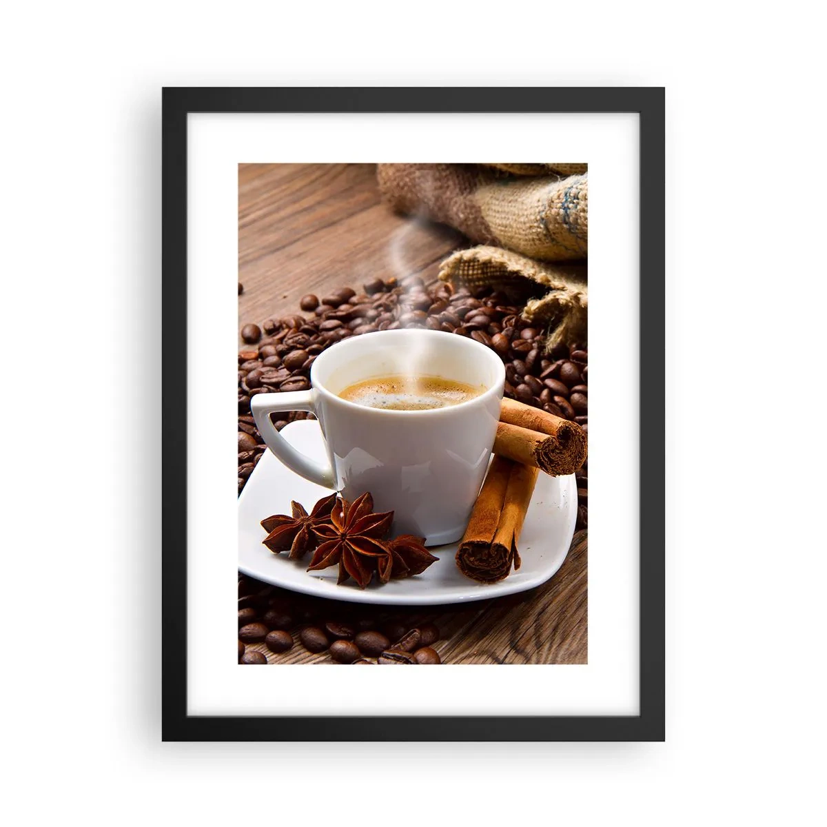 Poster in einem schwarzem Rahmen - Würziger Geschmack und Aroma - 30x40 cm