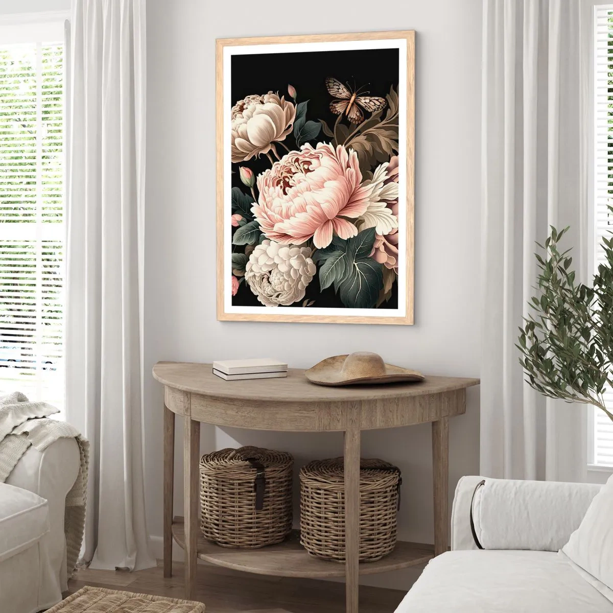 Poster in einem Rahmen aus heller Eiche - Im Barockstil - 70x100 cm