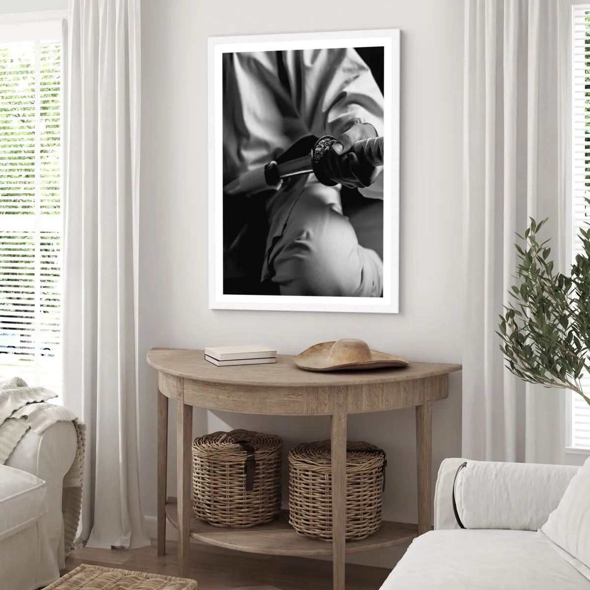 Poster in einem weißen Rahmen - Kriegerseele - 70x100 cm