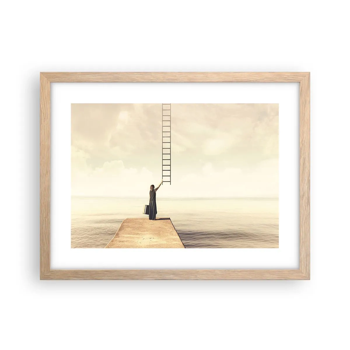 Poster in einem Rahmen aus heller Eiche - Eine magische Reise - 40x30 cm