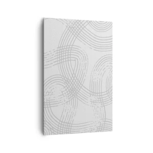 Bild auf Leinwand - Leinwandbild - Ein subtiles Muster mit verwobenen Linien in hellen Farbtönen - 80x120cm - Es gibt keinen einfachen Weg - Moderne Wanddekoration für Wohnzimmer und Schlafzimmer ARTTOR