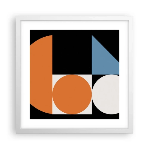 Poster in einem weißen Rahmen - Bebilderte Anordnung - 40x40 cm