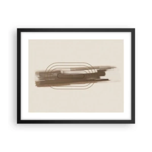 Poster in einem schwarzem Rahmen - Ein Hauch von Grau - 50x40 cm