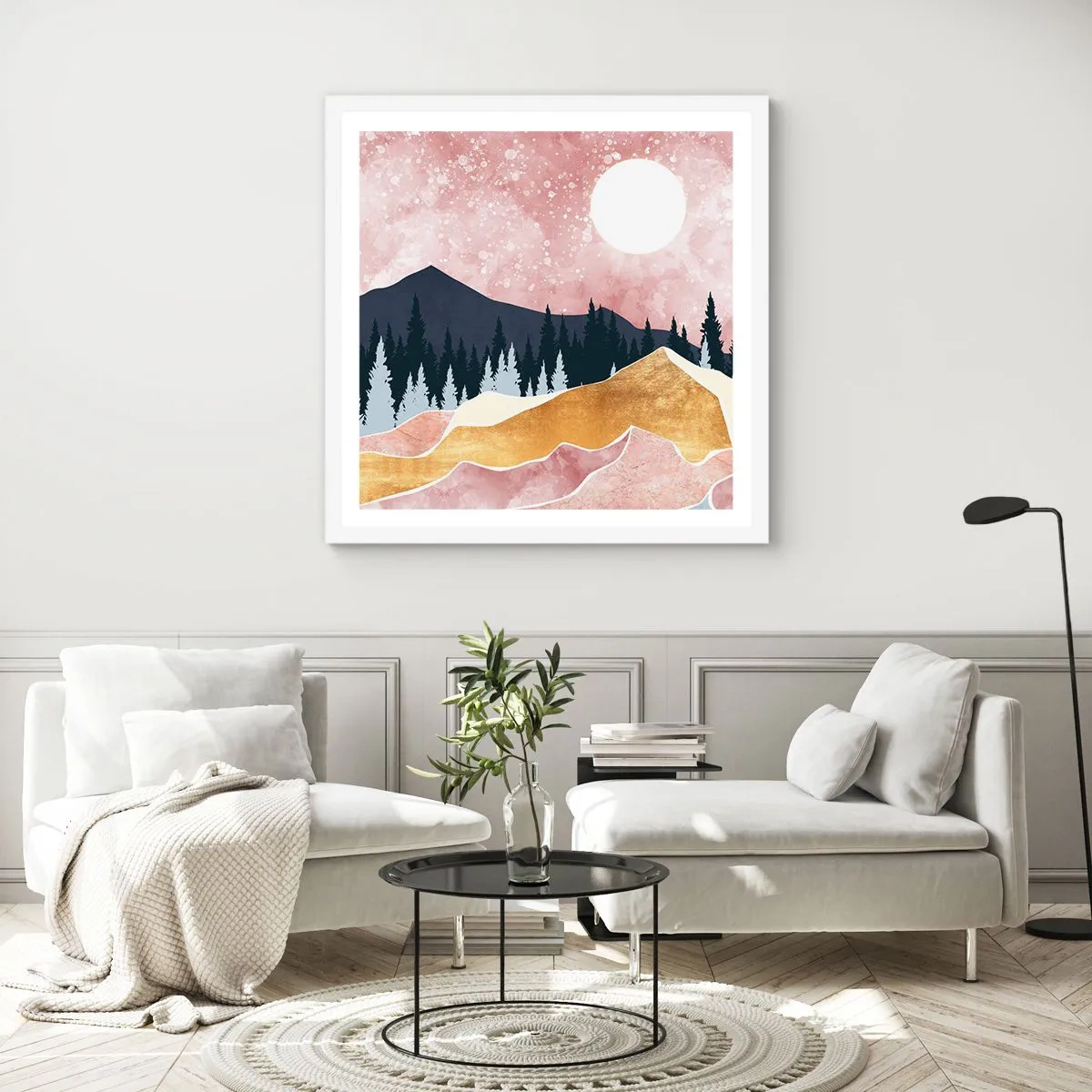 Poster in einem weißen Rahmen - Nachtwache - 60x60 cm