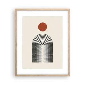 Poster in einem Rahmen aus heller Eiche - Magnetismus von Formen und Farben - 40x50 cm