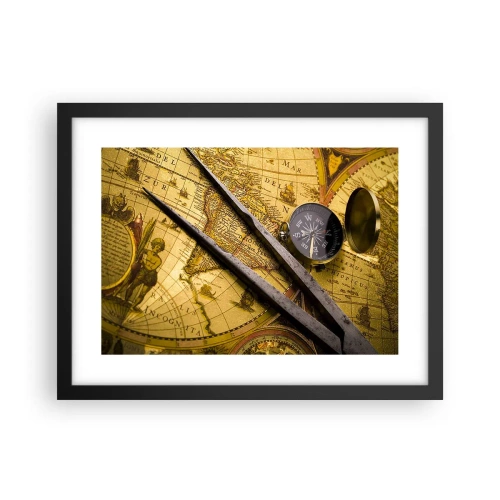 Poster in einem schwarzem Rahmen - Wo sind diese Schätze? - 40x30 cm