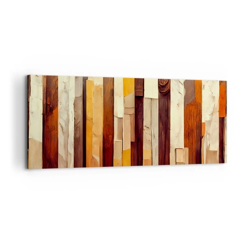 Bild auf Leinwand - Leinwandbild - Hymne der Waldbäume - 100x40 cm