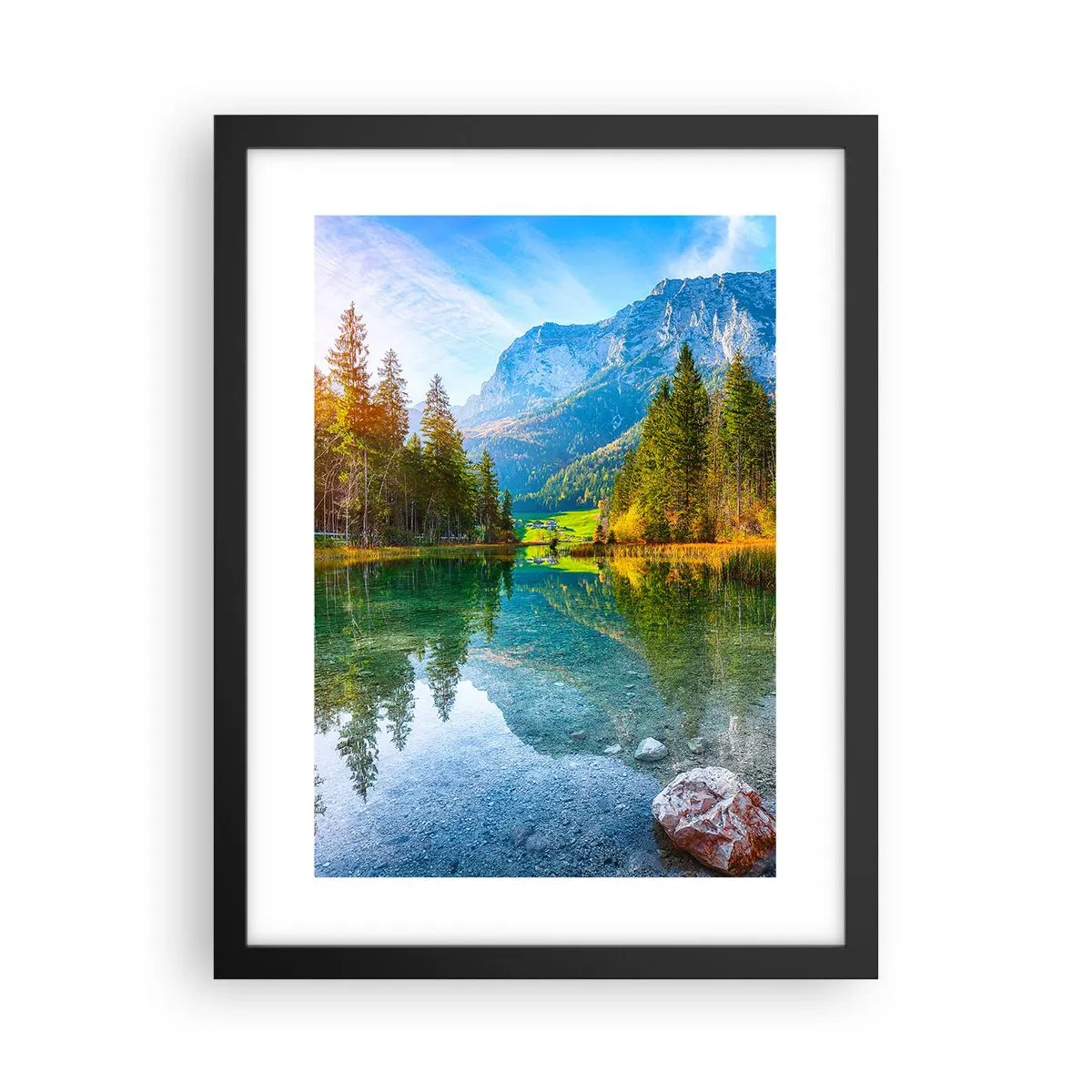 Poster in einem schwarzem Rahmen - Die Sanftheit des Herbstes - 30x40 cm