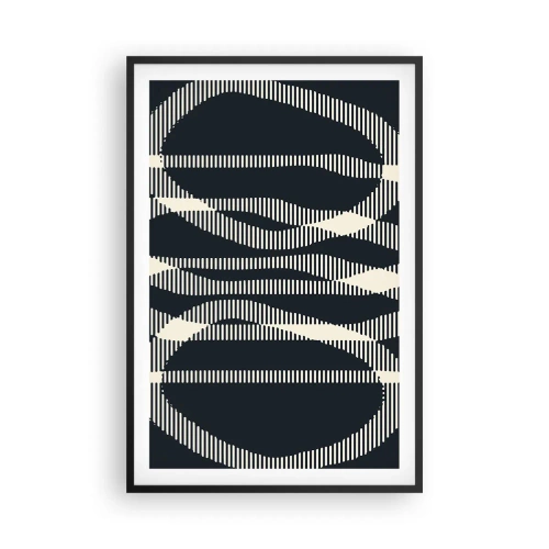 Poster in einem schwarzem Rahmen - Ein Versuch, die Dunkelheit zu durchbrechen - 61x91 cm