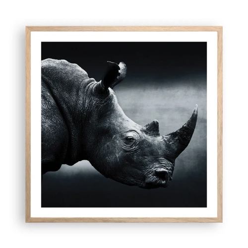 Poster in einem Rahmen aus heller Eiche - Richtiges Profil - 60x60 cm