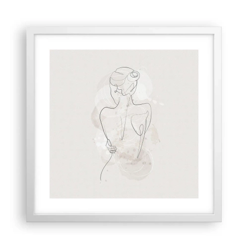 Poster in einem weißen Rahmen - Wie ein sensibles Instrument - 40x40 cm