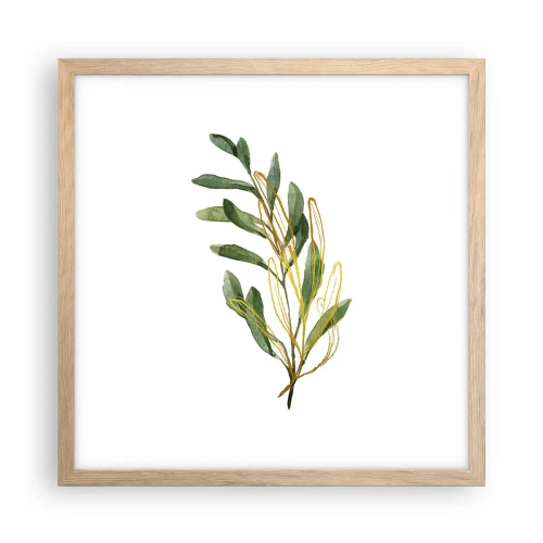 Poster in einem Rahmen aus heller Eiche - Alles was gut ist - 40x40 cm