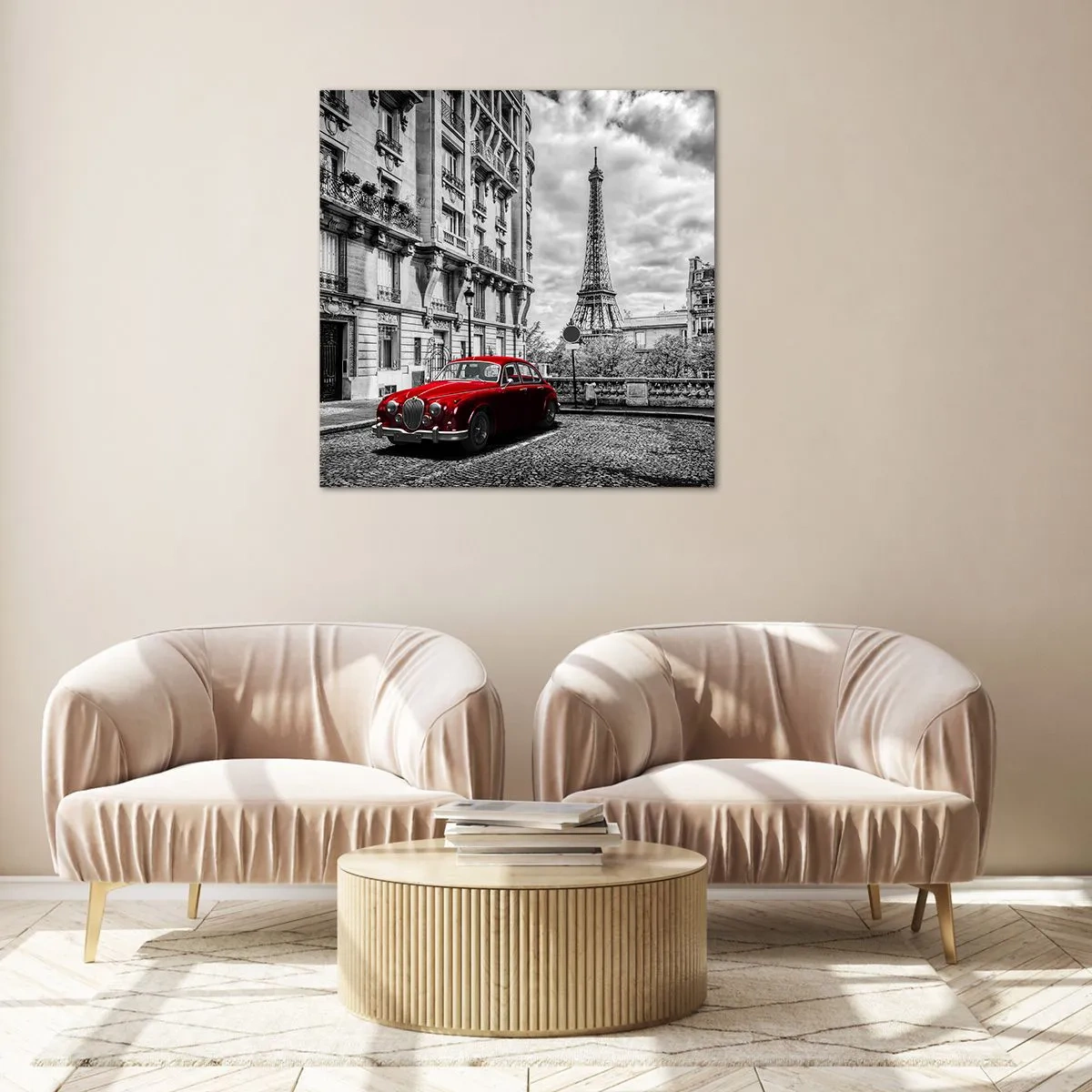 Glasbild - Bild auf glas - Raubtier in der Stadt - 70x70 cm