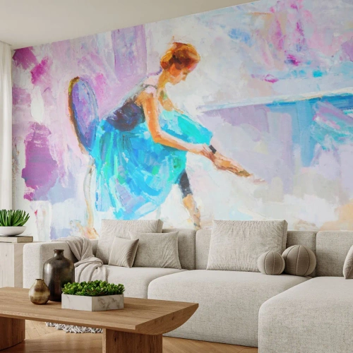 Fototapete Premium Sand - Unbeschreibliche Anmut, subtiler Charme - Ballerina, Tanzen, Ballett - 400x280 cm