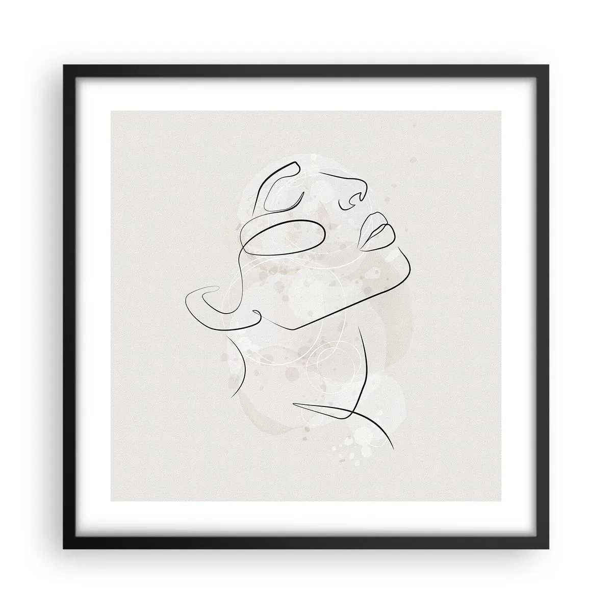 Poster in einem schwarzem Rahmen - Die Umrisse eines Traums - 50x50 cm