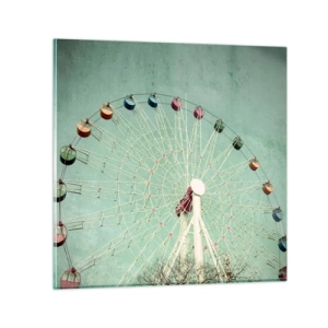 Glasbild - Bild auf glas - Wir laden zum Spiel ein - 60x60 cm