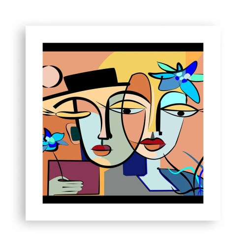 Poster - Picassos randez vous - 40x40 cm