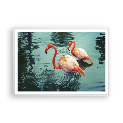 Poster in einem weißen Rahmen - Wir sind jetzt in Mode - 100x70 cm
