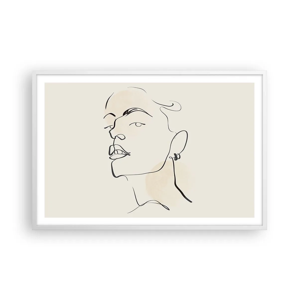 Poster in einem weißen Rahmen - Ein stolzer Blick - 91x61 cm