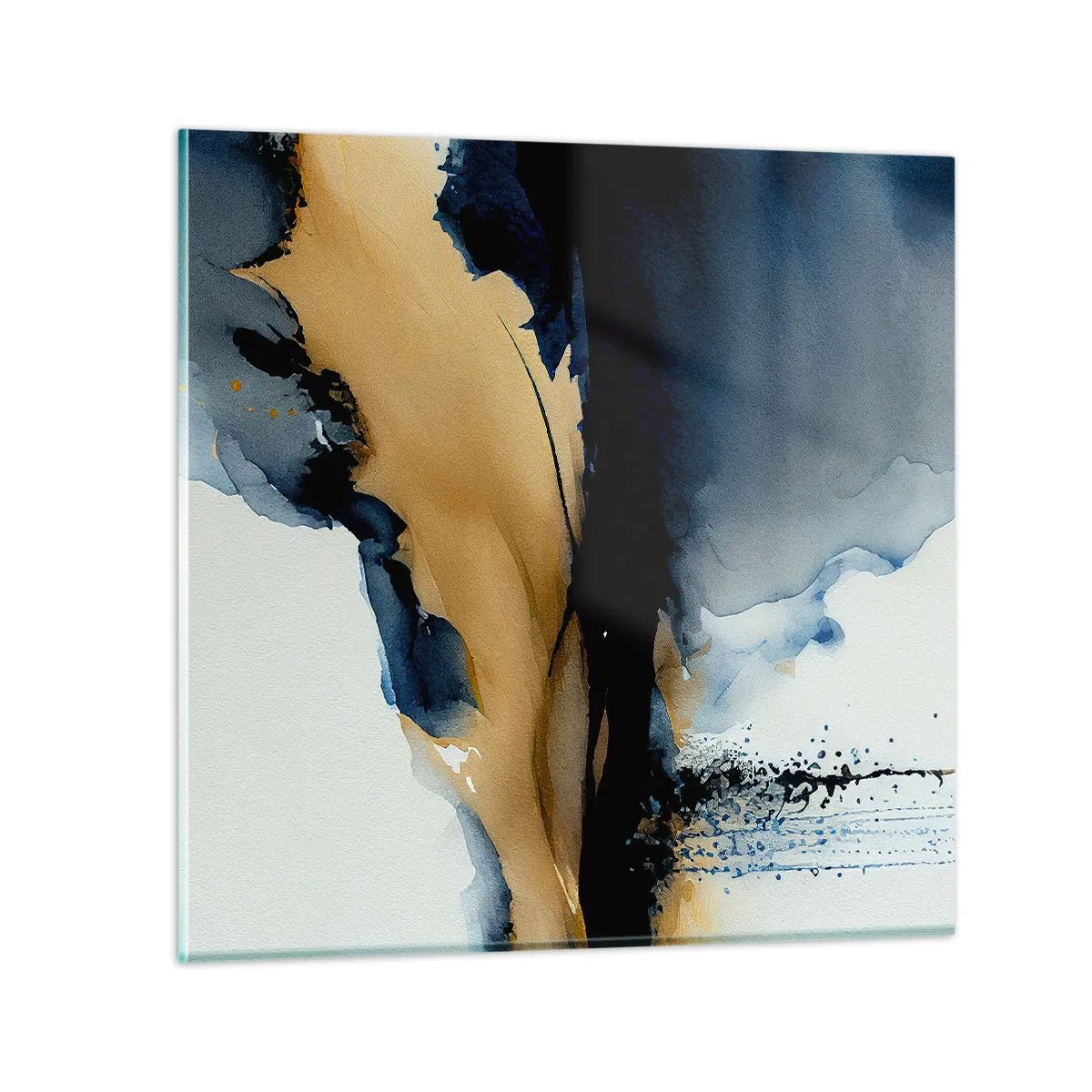 Glasbild - Bild auf glas - Hinter dem Vorhang - 40x40 cm