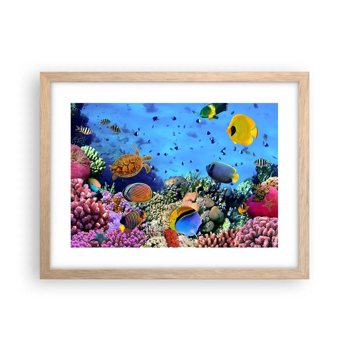 Poster in einem Rahmen aus heller Eiche - Und was wissen wir über das Leben ... - 40x30 cm