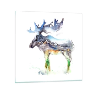 Glasbild - Bild auf glas - Der Held eines Wintermärchens - 70x70 cm