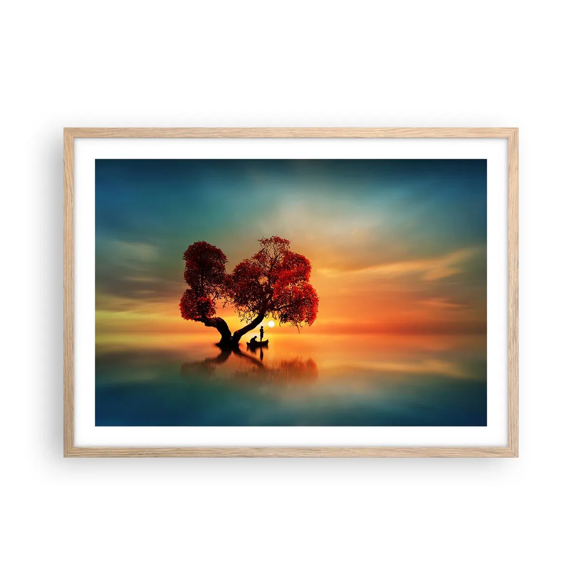 Poster in einem Rahmen aus heller Eiche - Oddaysons und die Stille der Weltlosen - 70x50 cm