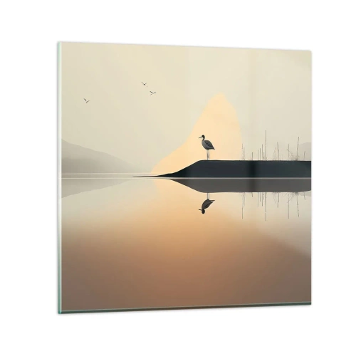 Glasbild - Bild auf glas - Herr am See - 30x30 cm