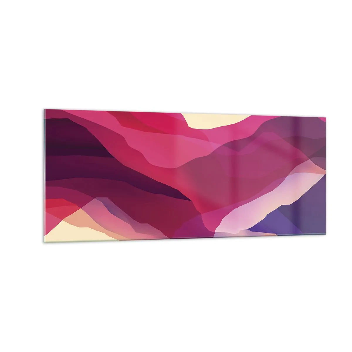 Glasbild - Bild auf glas - Lila Wellen - 100x40 cm