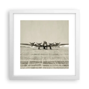 Poster in einem weißen Rahmen - Wie immer bereit - 30x30 cm