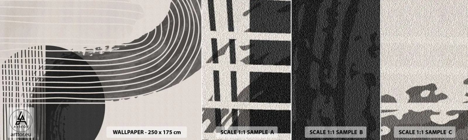 Fototapetenmuster Standard Eco - Hin und zurück - Minimalismus, Abstraktion, Stück - 100x30 cm