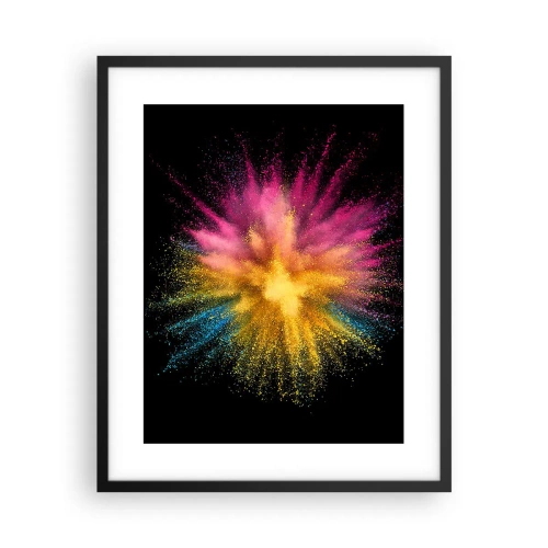 Poster in einem schwarzem Rahmen - Die Geburt der Farben - 40x50 cm