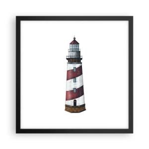 Poster in einem schwarzem Rahmen - Immer auf der Hut - 40x40 cm