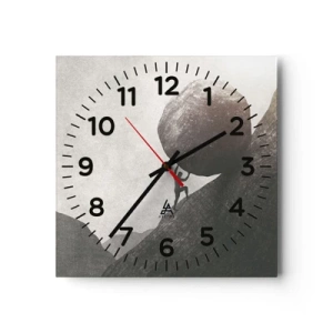 Wanduhr - Glasuhr - Ich glaube wider alle Hoffnung - 40x40 cm
