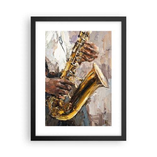 Poster in einem schwarzem Rahmen - Zeit fürs Solo - 30x40 cm